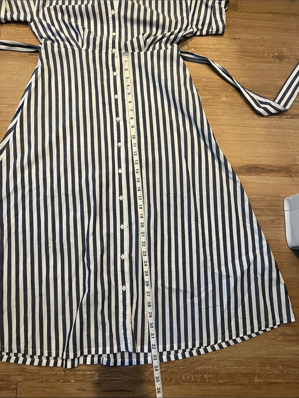 Xirena Liora Cotton Stripe Midi Dress Color: Twilight Stripe - Size Small - Picture 11 of 12